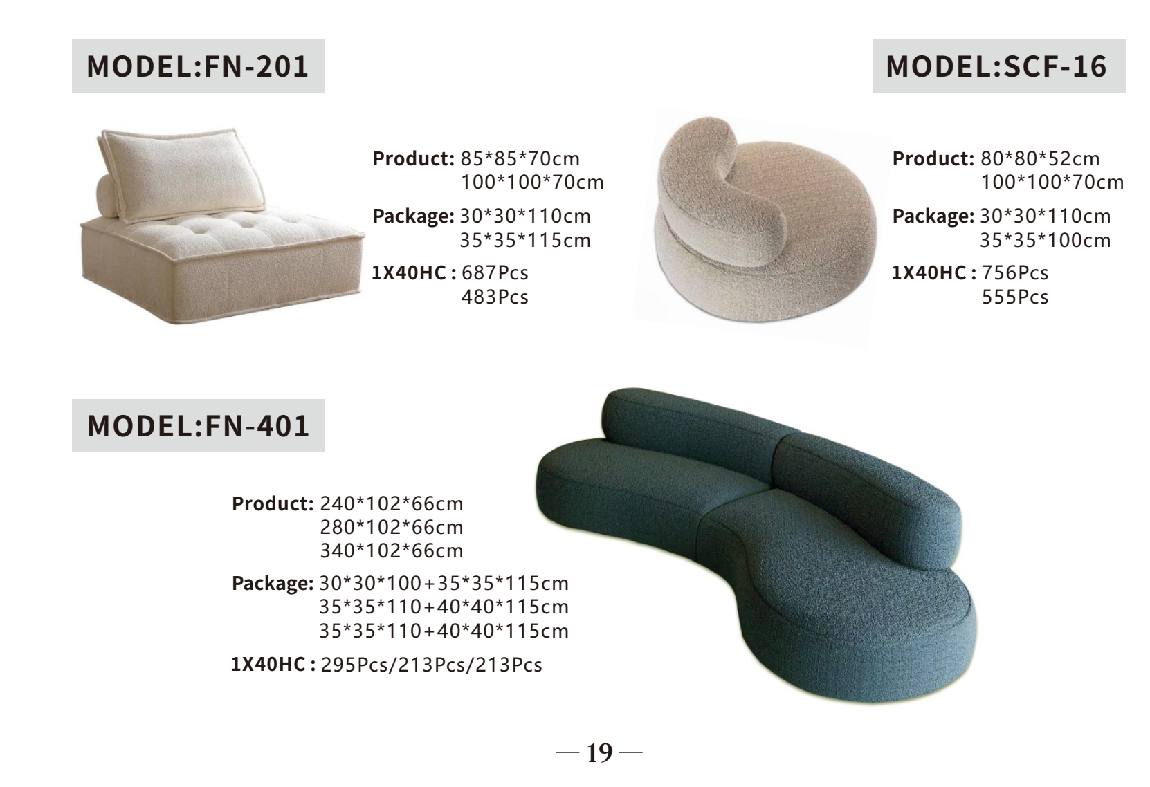 Furniture models